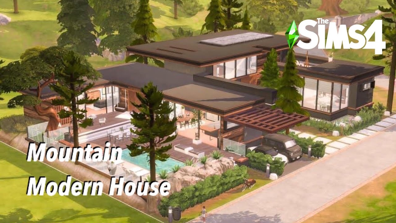 Mountain Modern House บ้านพักตากอากาศบนเนินเขาสไตล์โมเดิร์น │Stop Motion │The Sims 4 │ No CC