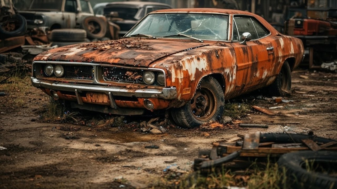 Watch This Sunburst Orange 1970 Dodge Charger R/T Come Back to Life in ASMR Detail