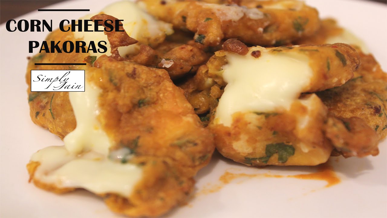 Corn Cheese Pakoras | How To Make Pakodas | Bhajiya | Snacks | Simply Jain