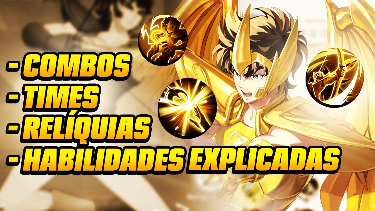 GUIA COMPLETO: AIOLOS DE SAGITÁRIO — COMBOS, RELÍQUIAS E HABILIDADES EXPLICADAS | Saint Seiya EX