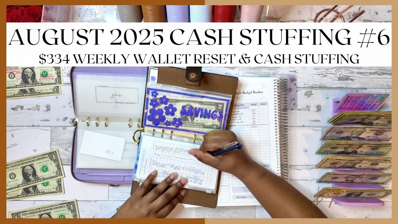 *VERY EMOTIONAL VIDEO* | $334 CASH STUFFING | AUGUST 2025 | WEEKLY WALLET RESET | SINGLE MOM BUDGET
