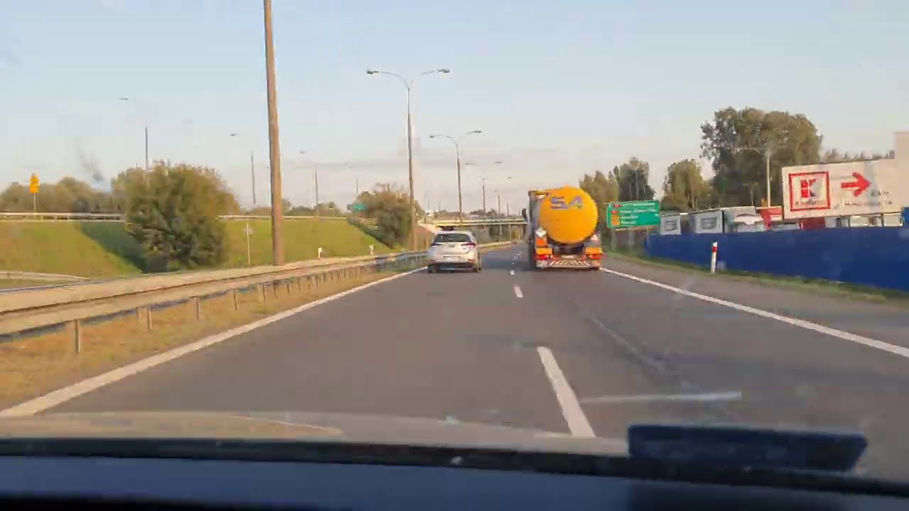 Droga S7 Płońsk - Warszawa (timelapse ok. x4).