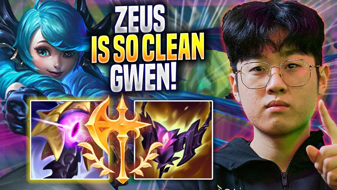 ZEUS IS SO CLEAN WITH GWEN! - T1 Zeus Plays Gwen TOP vs Kennen! | Season 2023