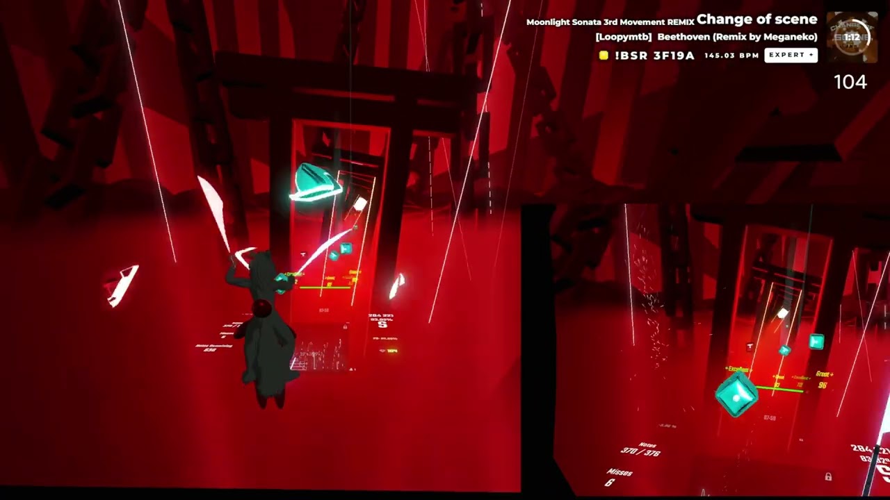 Beat saber   Change of scene Moonlight Sonata 3rd Movement REMIX by Beethoven Remix by Meganeko