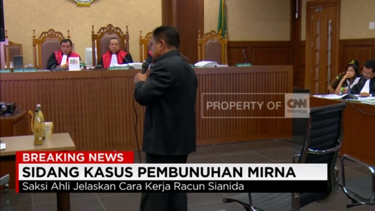 Saksi Ahli: 16.30-16.45, Waktu Racun Sianida Masuk ke Tubuh Mirna