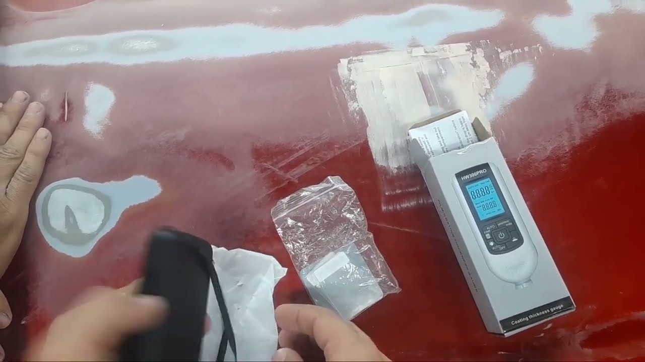 Coating thickness gauge | فتح تجربة جهاز فحص قياس دهان السيارات الالكتروني HW300PRO حديد الومنيوم