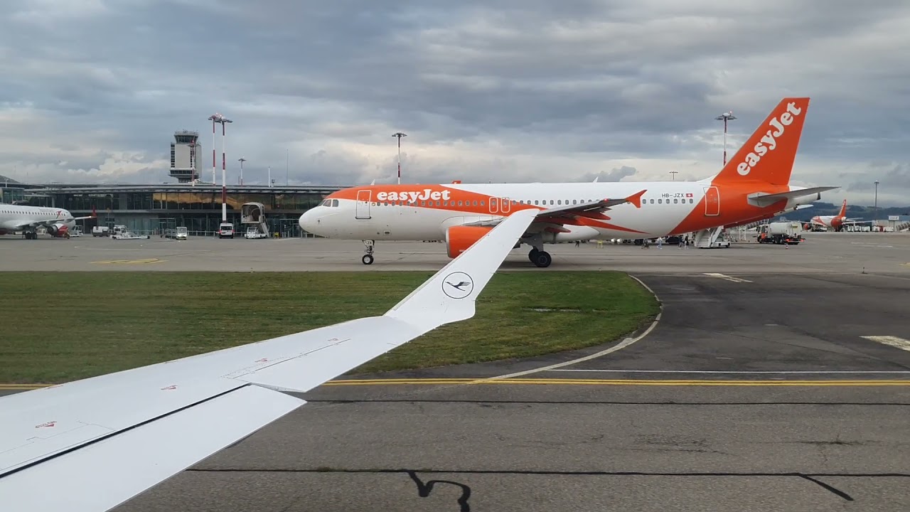 Lufthansa CRJ900 startup+takeoff from Basel Mulhouse