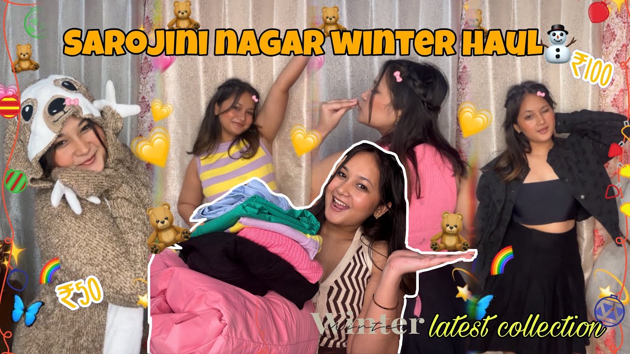SAROJINI NAGAR TRY ON HAUL 😍Sweaters & Tops at ₹50 || Latest Winter Collection || Vatsala Negi