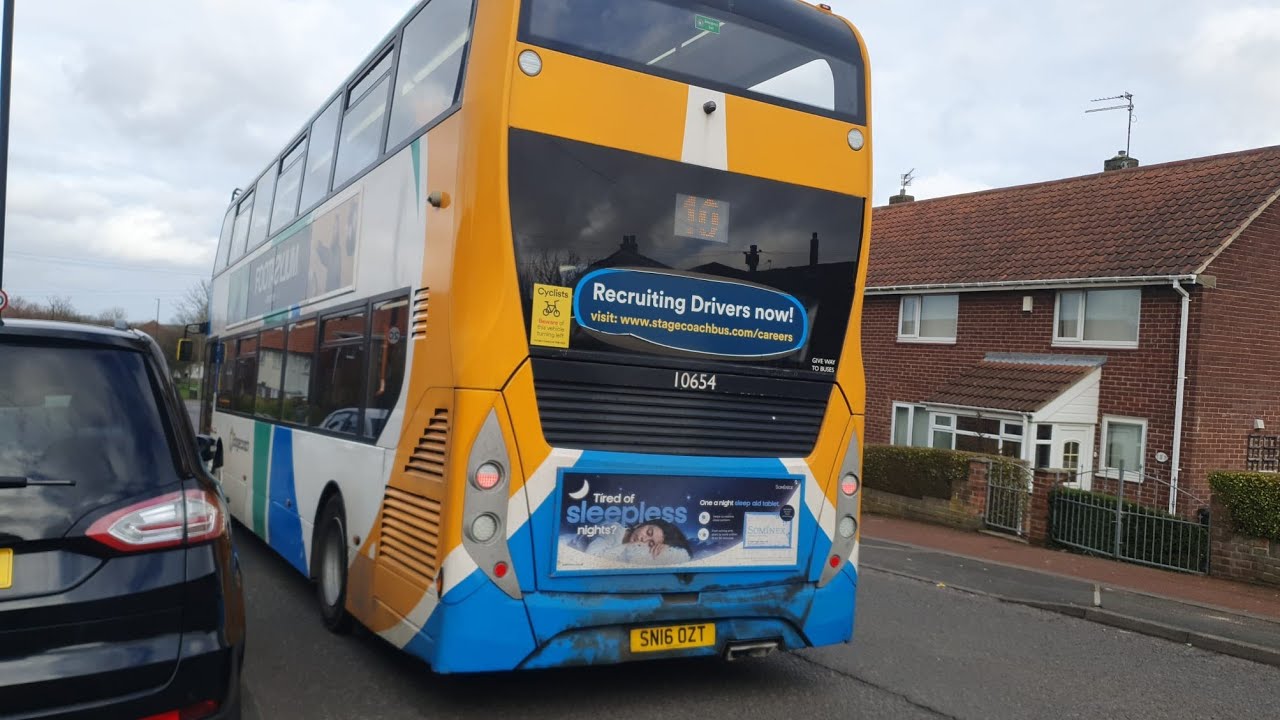 This again: 10654/SN16 OZT Stagecoach Northeast Adl Enviro 400 MMC On The 10