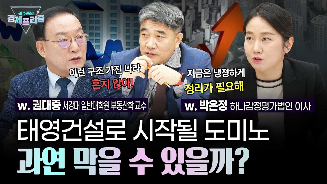 부동산PF 붕괴 이제 시작이다! 태영건설이 불러올 도미노 부도와 금융 부실 위기 (권대중 교수, 박은정 감정평가사) | 곽수종의 경제프리즘