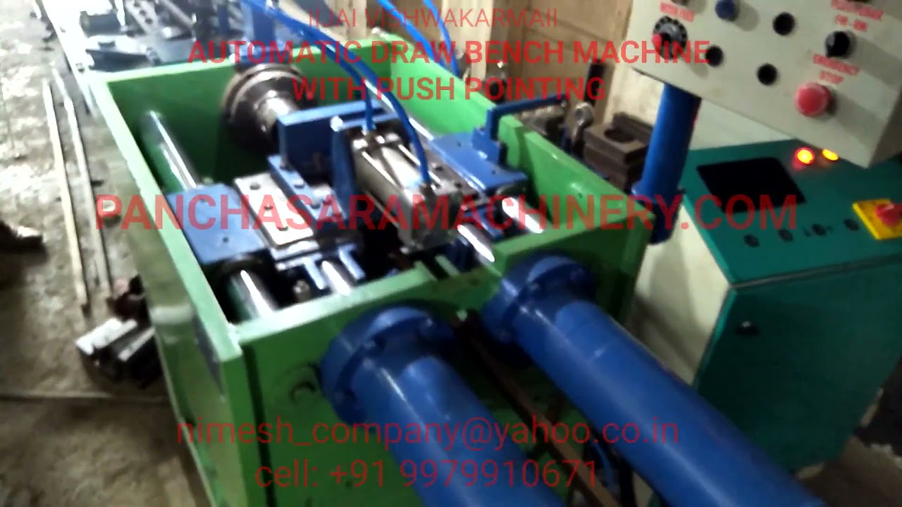 Automatic Draw Bench Machine with Push Pointing #engineering #industry #industrial #automatic #draw