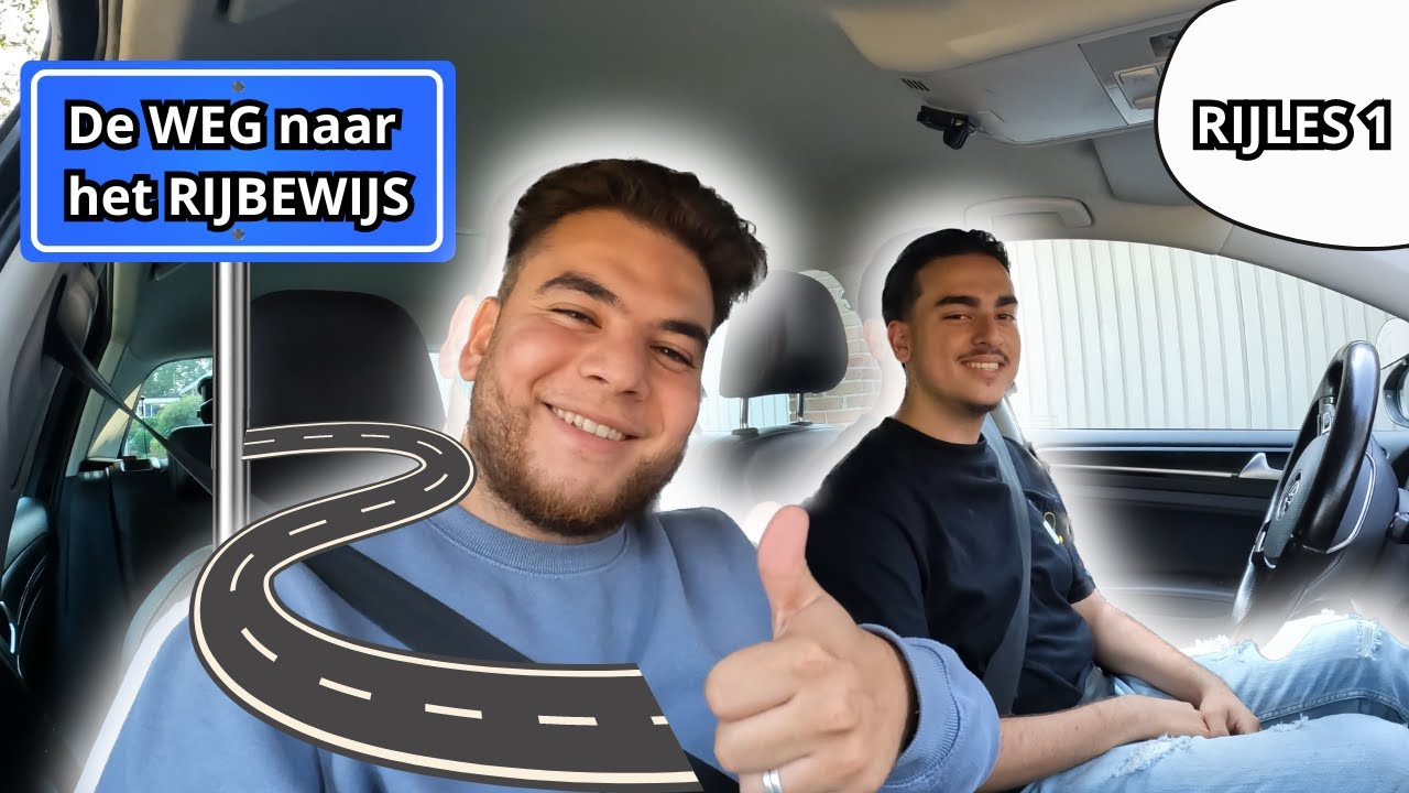 RIJLES 1 🚨 |  STUREN GASSEN REMMEN | hij rijdt voor het eerst auto 🚗