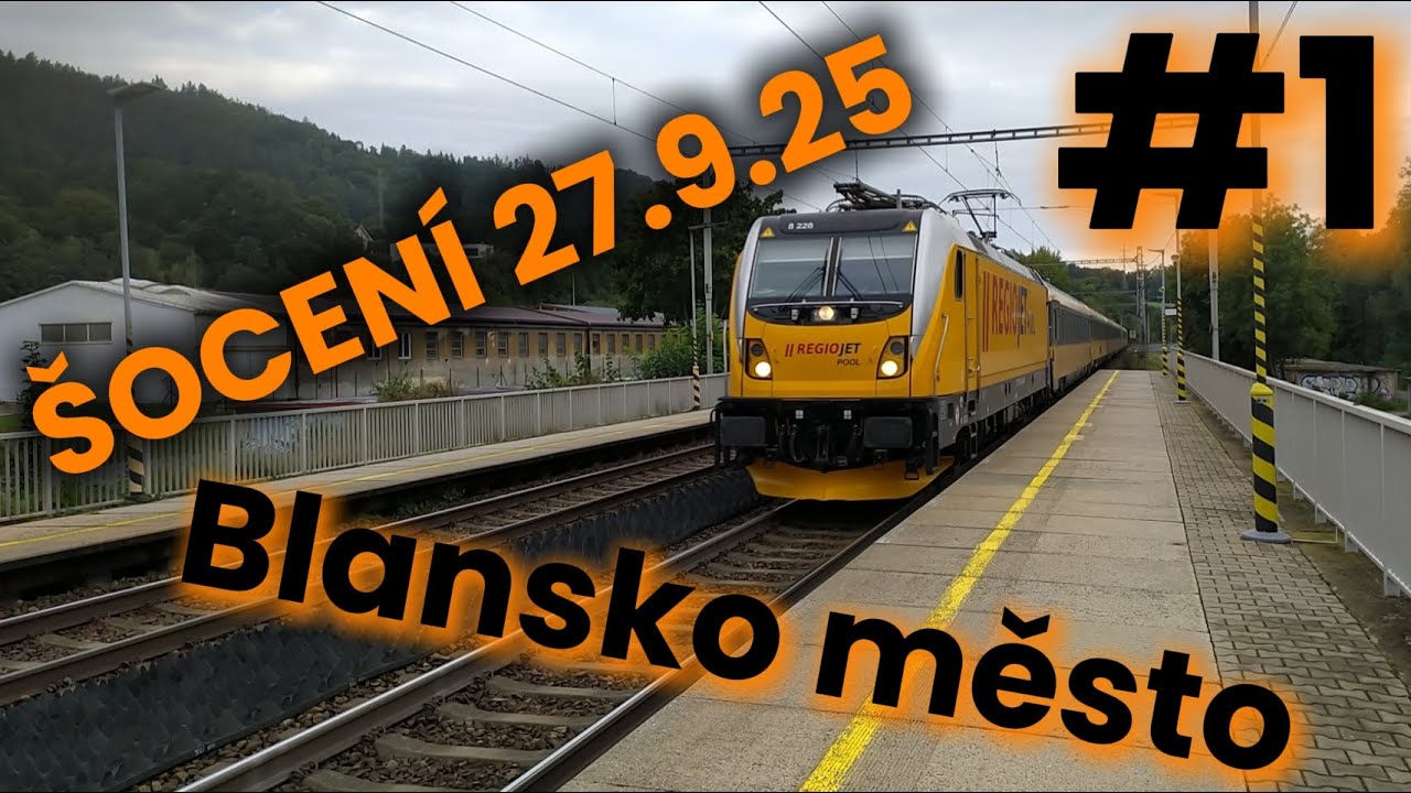 Šocení | Blansko město | 27.9.2025 | E1 #trainspotting #train  #rajecjestrebivlaky #blansko