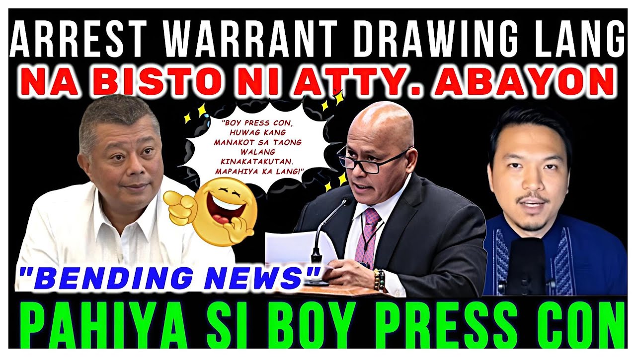 BENDING NEWS: PASABOG NI BONJING DRAWING LANG | BINUKING NI ATTY. ABAYON | NAPAHIYA SI BOY PRESSCON!