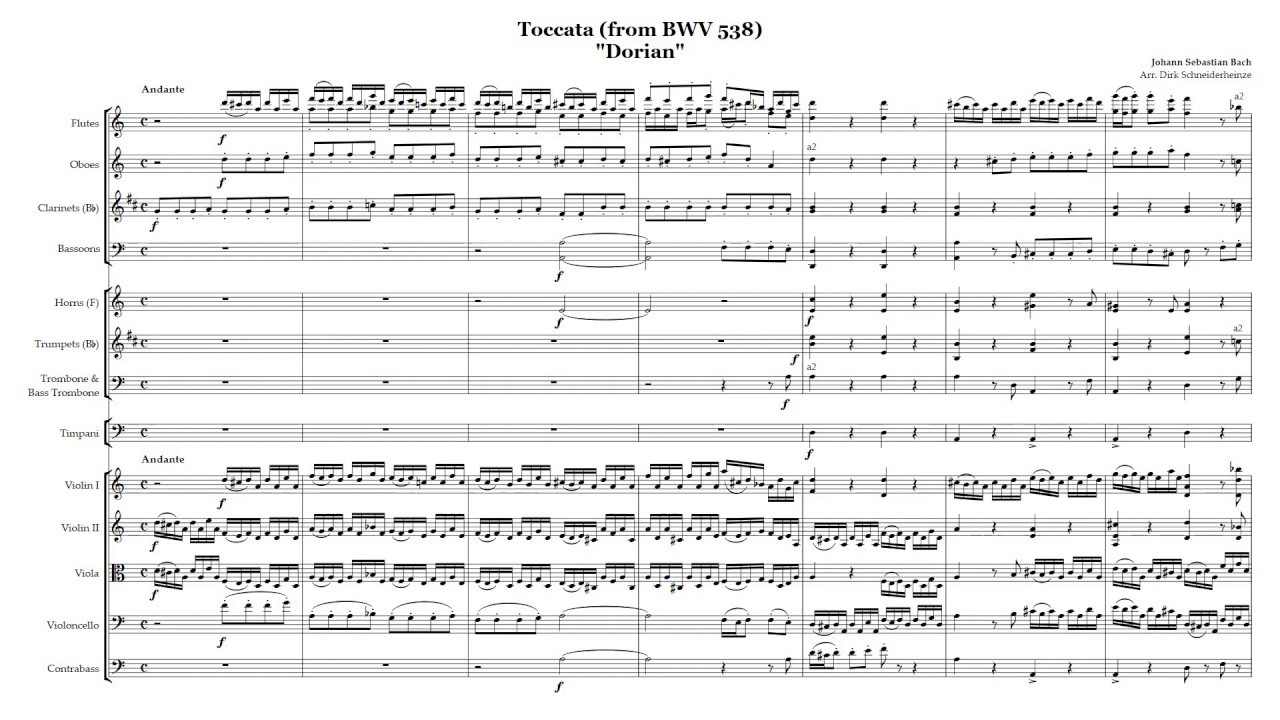 Bach Toccata "Dorian" BWV 538 Orchestral Arrangement [Video + Score]