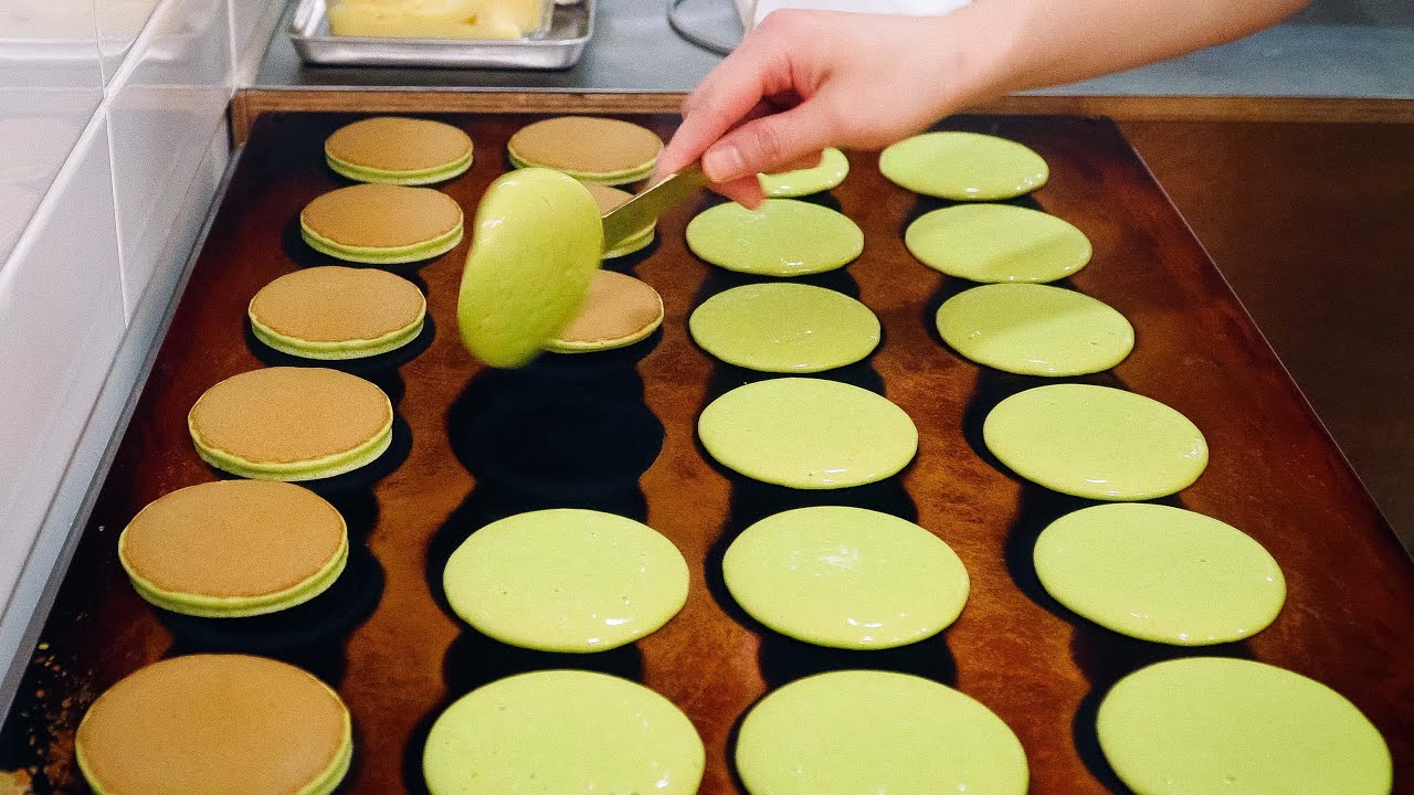 수제 말차 도라야끼∥抹茶どらやき∥Matcha Dorayaki∥Korean Street Food