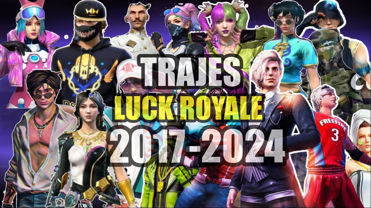 Todas las LUCK ROYALE DE ORO de FreeFire desde 2017 A 2024 🤯|| 40 SKINS LATAM