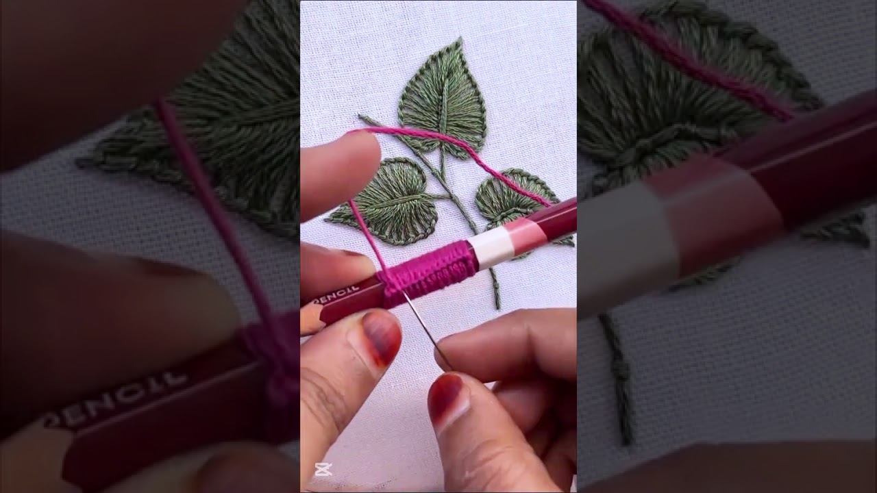 Unique 3D flower embroidery handwork tutorial,, 🪡💐🥰