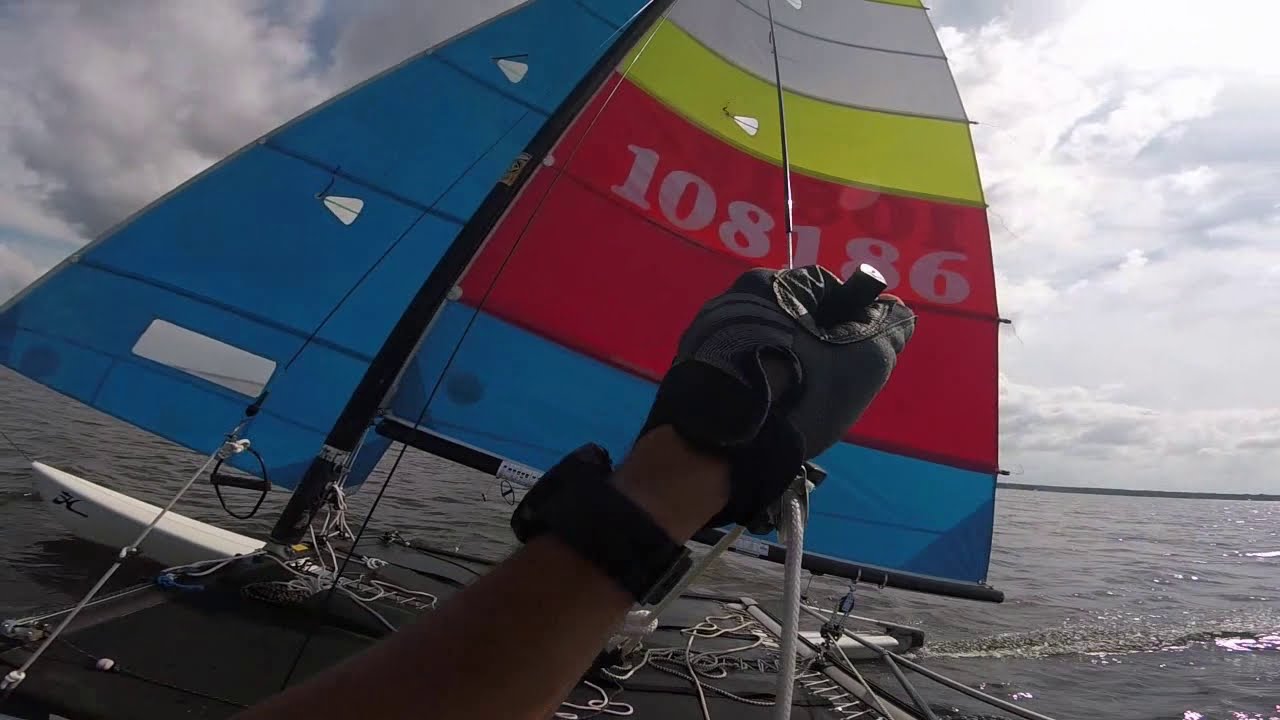 Hobie 16 Solo Sailing