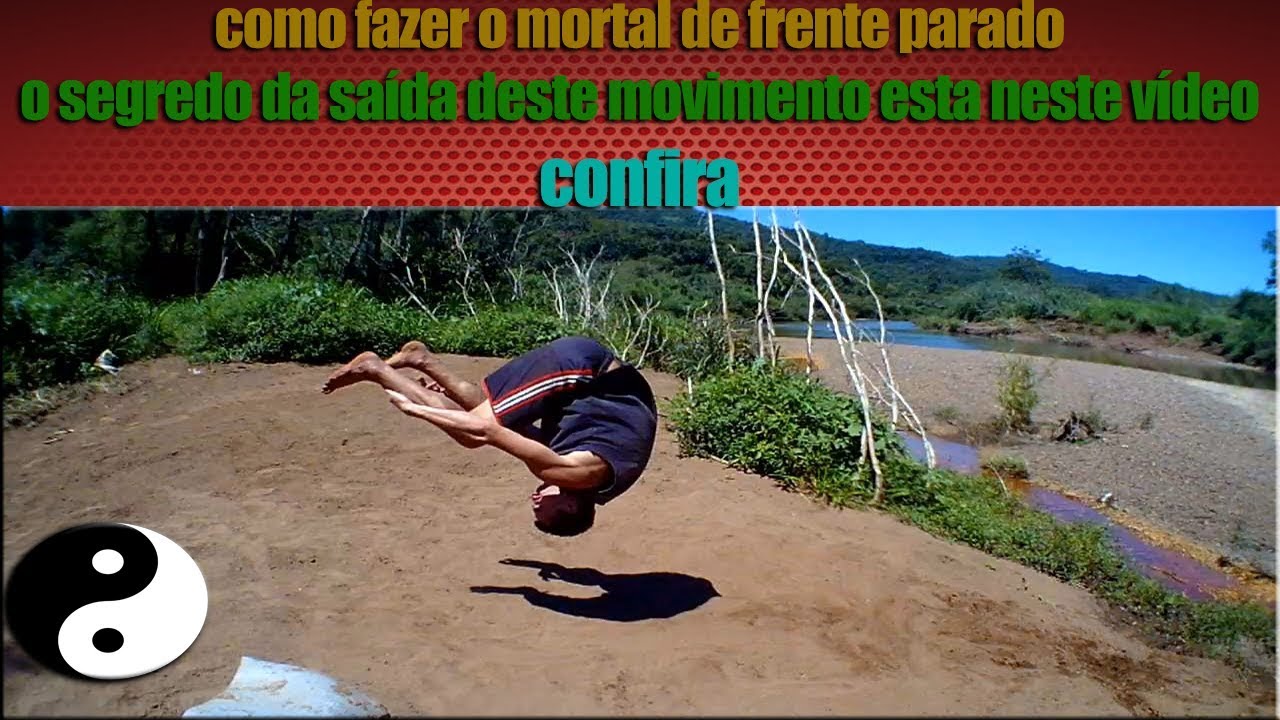 como fazer mortal de frente parado - mortal de frente - tutorial - standing front flip