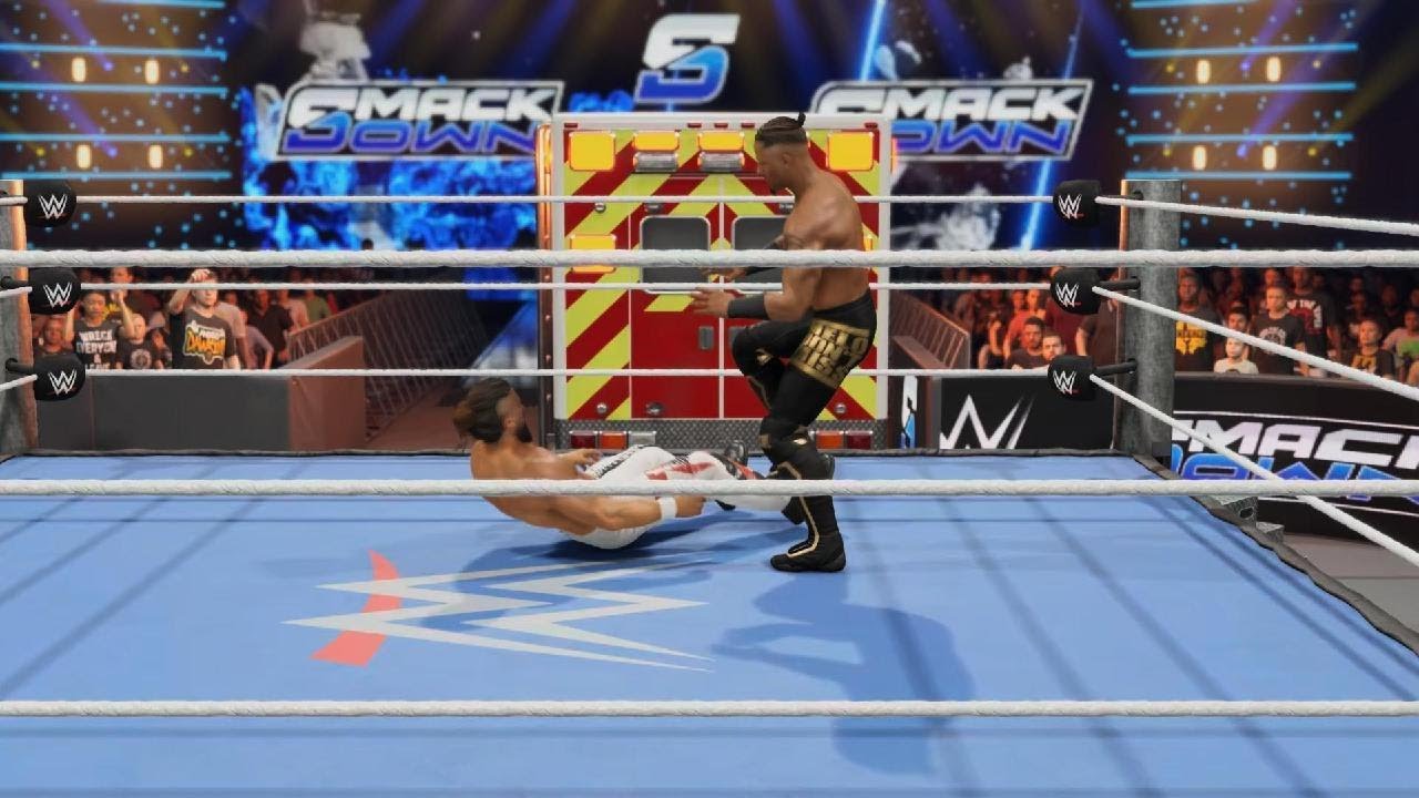 Carmelo Hayes Vs Andrade In Ambulance Match