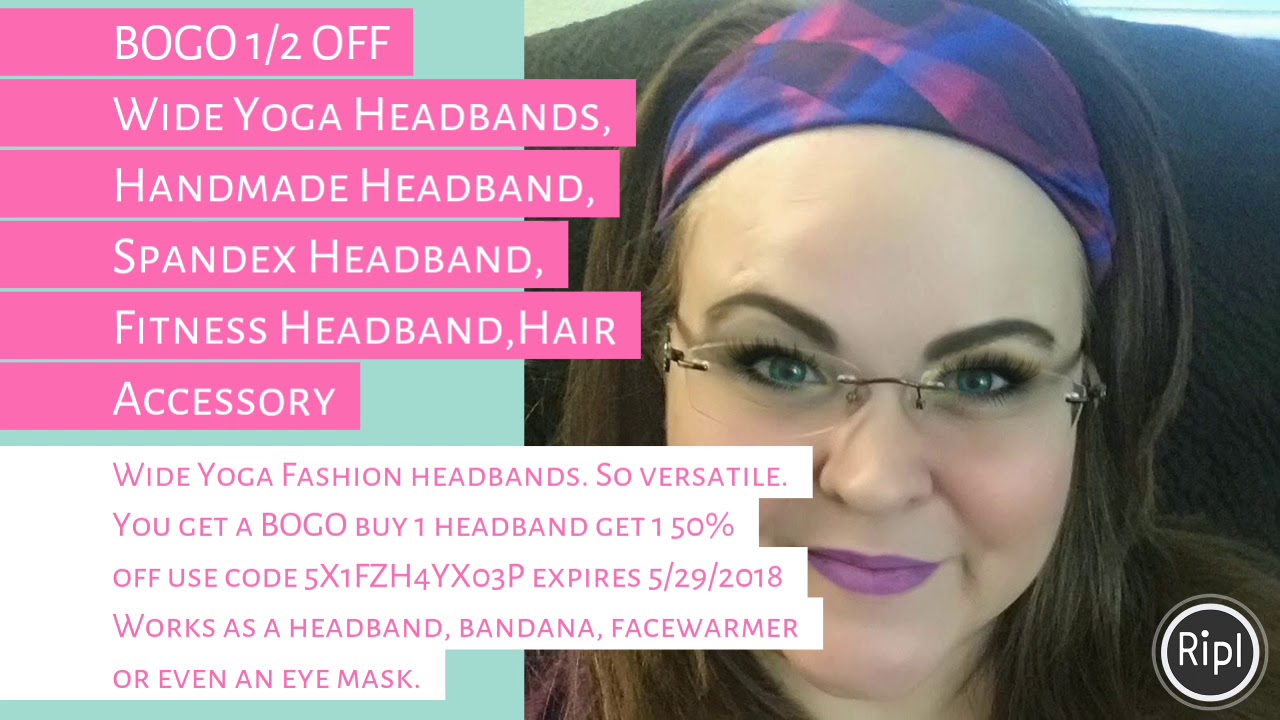 BOGO 1/2 OFF Wide Yoga Headbands, Handmade Headband, Spandex Headband, Fitness Headband,Hair Access&hellip;