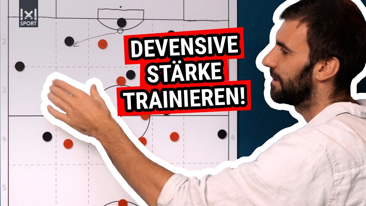 Defensive Power: Das Zentrum schließen beim Pressing gegen 2 Aufbauspieler!