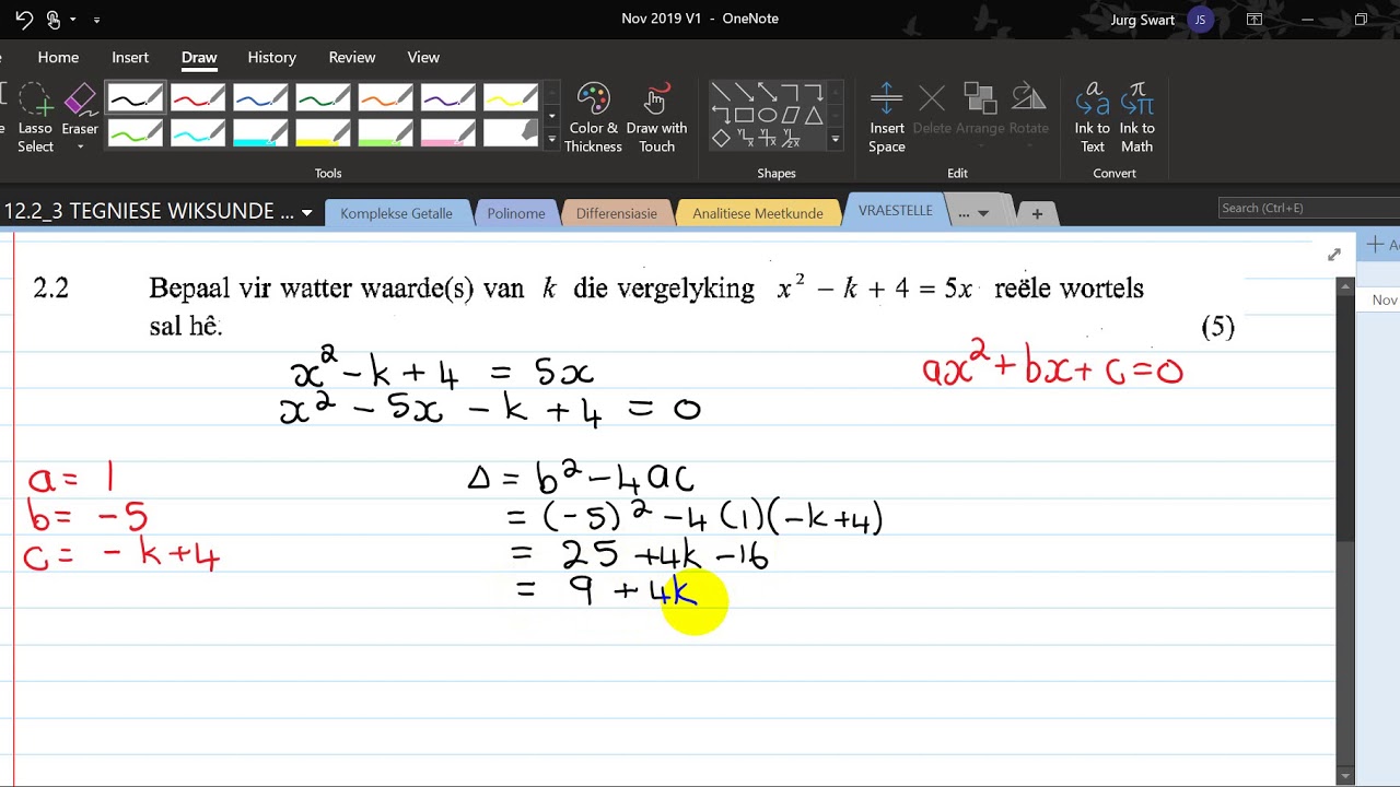 Tegniese Wiskunde Graad 12 2019 Eindeksamen V1 #2.2