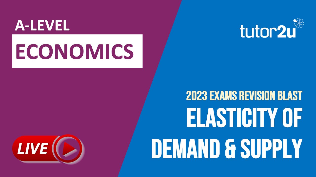 2023 A-Level Economics Exam Revision | Elasticity of Demand and Supply