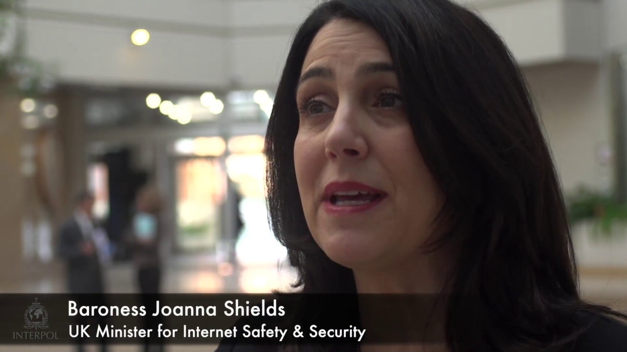 Baroness Joanna Shields at INTERPOL for the 34th meeting on #CrimesAgainstChildren