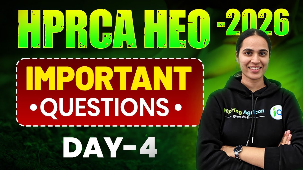 HPRCA HEO Exam - 2026 | Important questions | HP Horticulture Extension Officer | Oseen ma'am