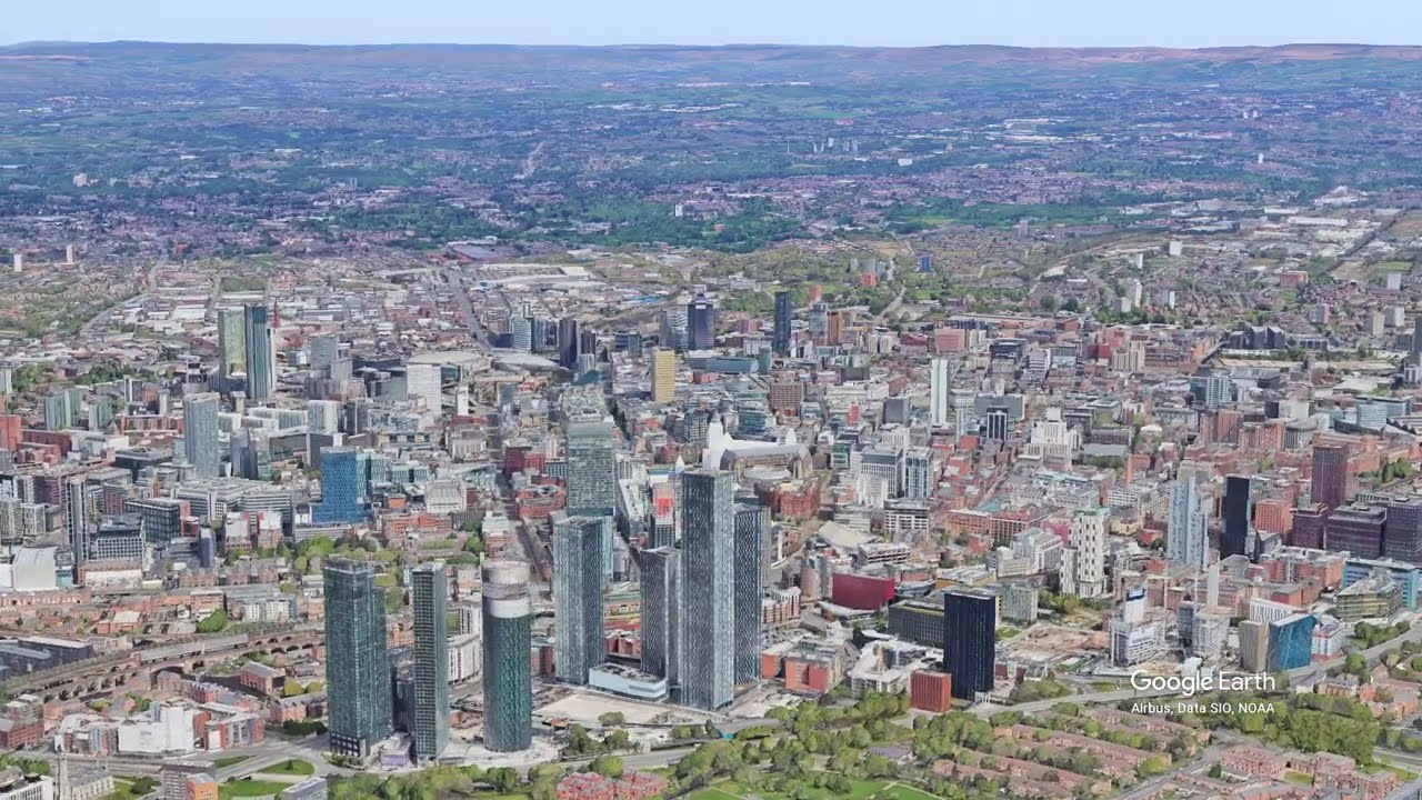Manchester Aerial View 3D  Stunning 4K Drone Tour of England&rsquo;s Iconic Northern City