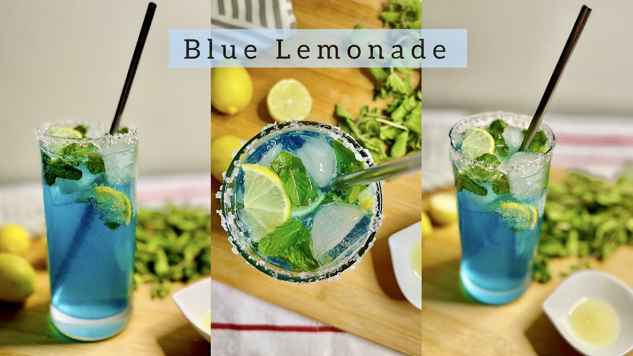 💙💙Blue Lemonade💙💙| without blue Cura&ccedil;ao syrup | Blue lagoon Mocktail |Instant refreshing drink🍹