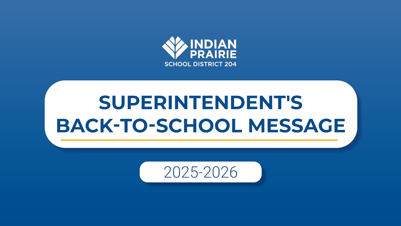 Superintendent's Back-to-School Message 2025-2026