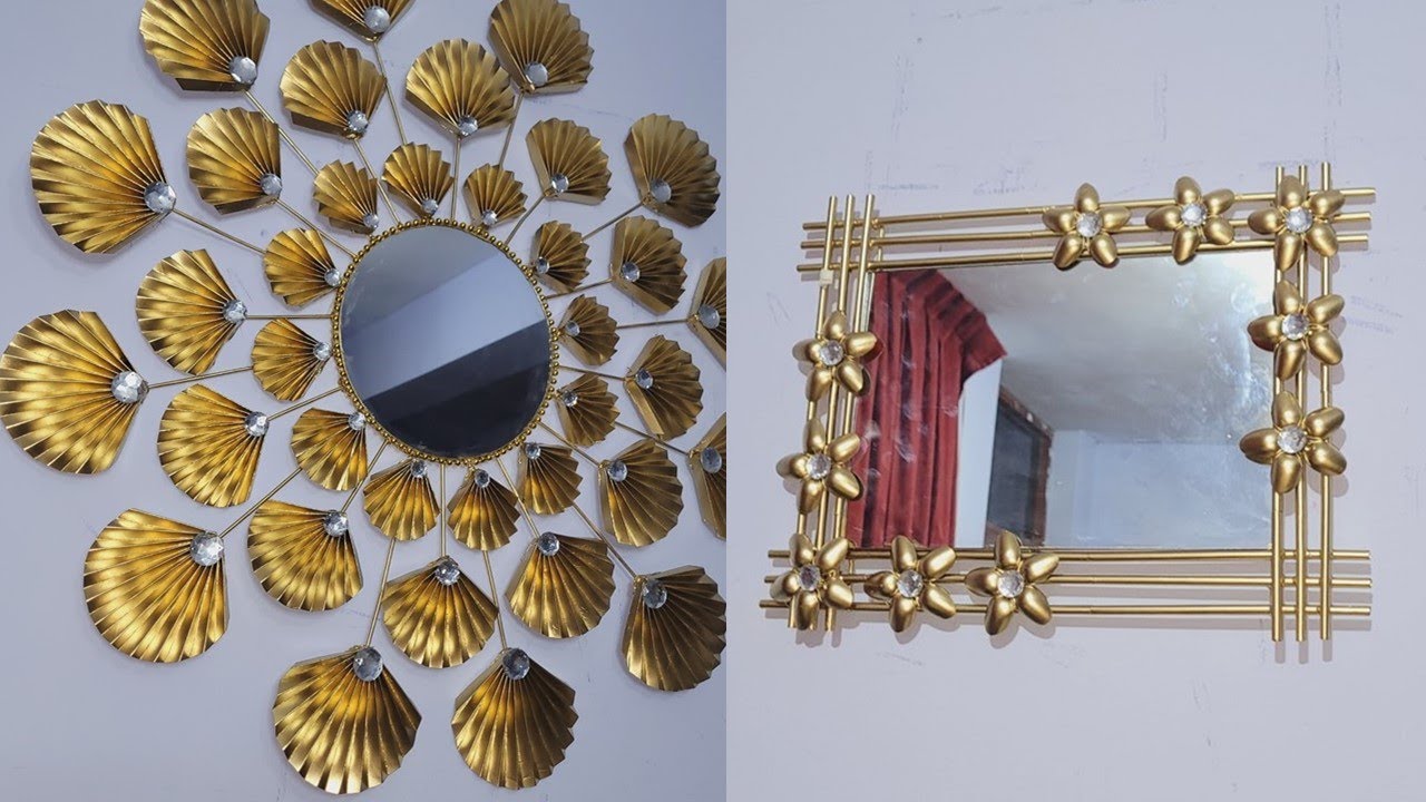 2 bellísimos espejos dorados/ 2 beautiful golden mirrors
