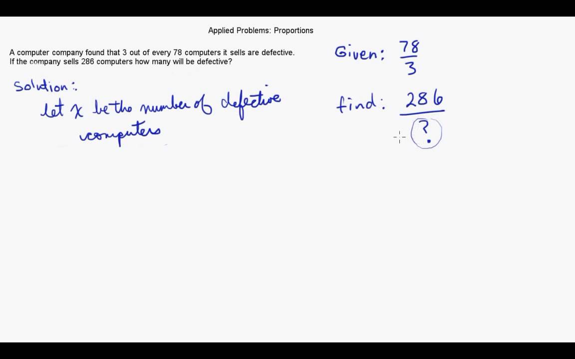 Ratio and Proportion  Applied problems