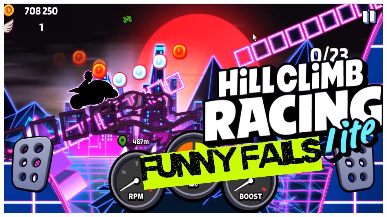 Hill Climb Racing Lite - RIDE THE DRAGON FUNNY FAILS