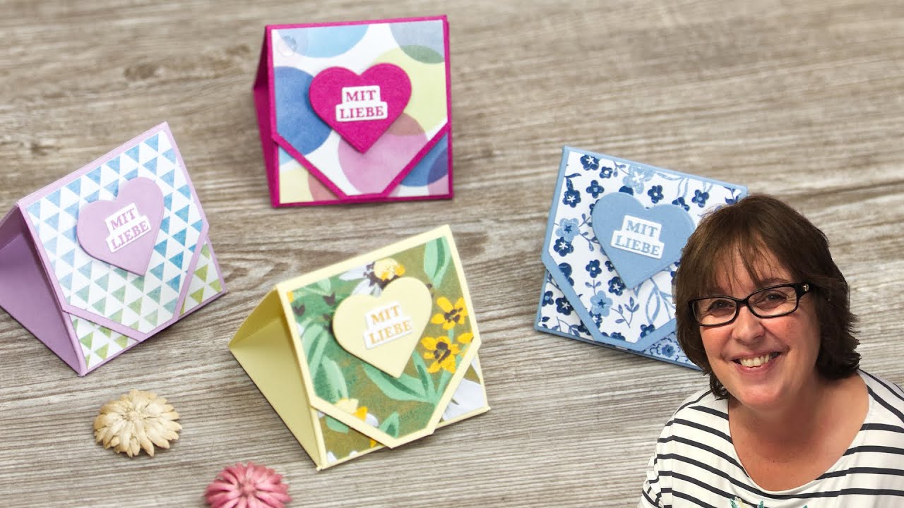 Süße Dreiecksbox mit besonderem Verschluss・Berührende Botschaften ・Mitbringsel・Stampin’ Up!