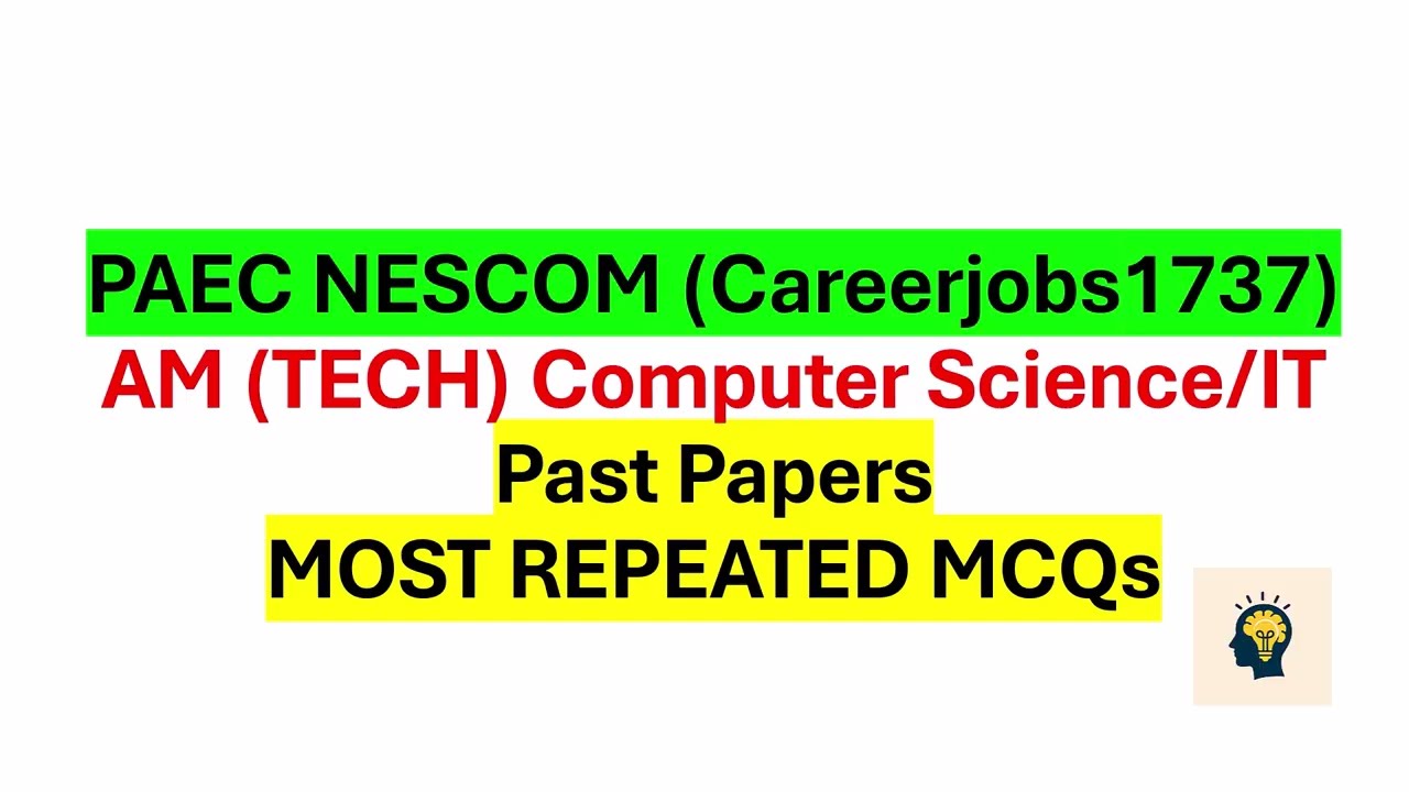 Careerjobs1737 AM (Tech) Computer Science/Information Technology | Most Repeated Past Papers MCQs