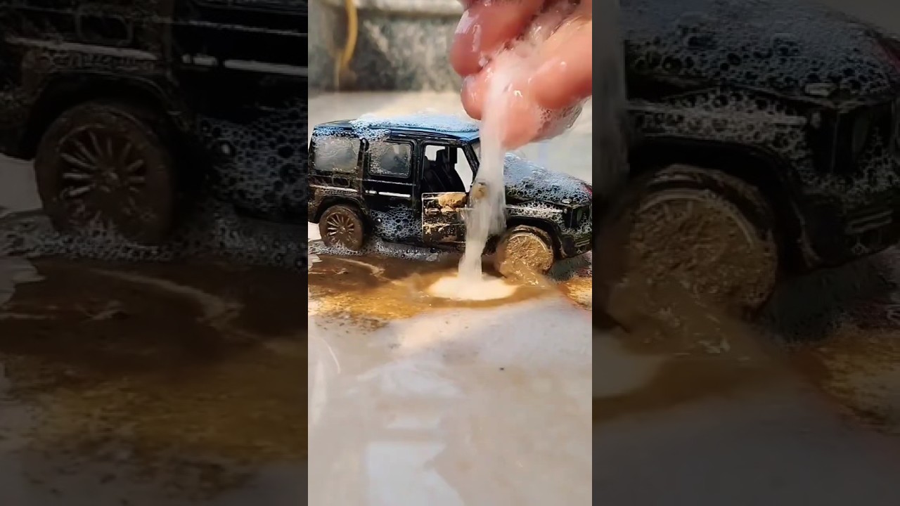 Car mud washing after off-road 💦💧| Mercedes Benz G-Wagon | Diecast scale model cars drift car wash