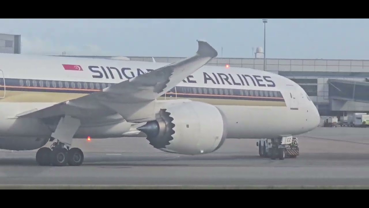 AEROPLANE LANDING @ BEAUTIFUL CHANGI AIRPORT SINGAPORE