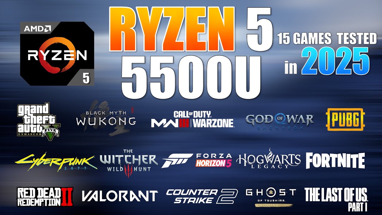Ryzen 5 5500U Vega 7 & 16GB Ram | Test in 15 Games in 2025