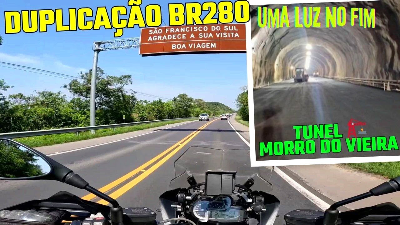 DUPLICAÇÃO BR280  MEGA TÚNEL MORRO DO VIEIRA em FASE DE CONCLUSÃO    HD1080