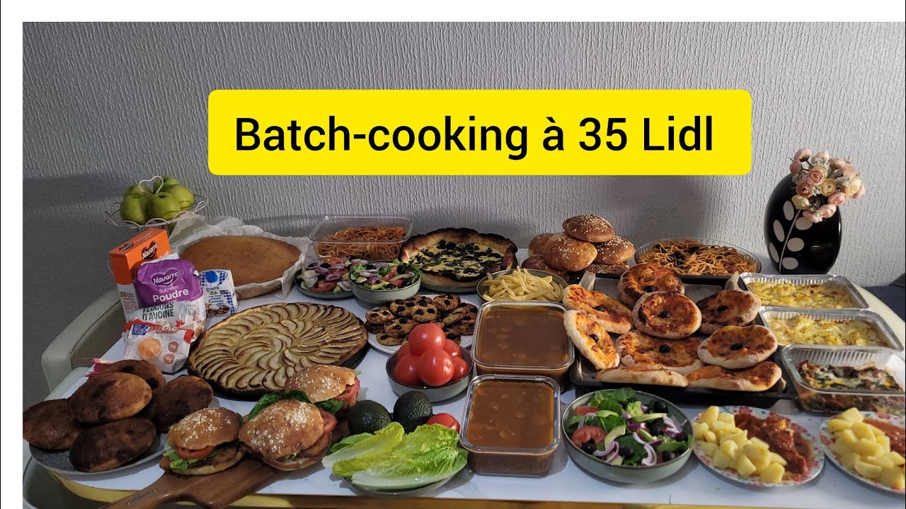 Batch-cooking meal prep à 35€ Lidl/ Repas, goûter et desserts petit budget à congeler