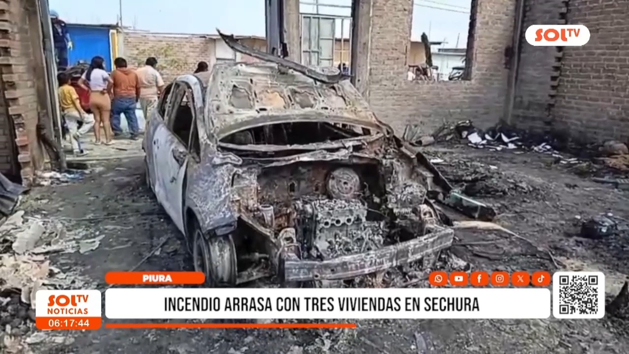 Piura: incendio en Sechura destruye tres viviendas en Los Portales