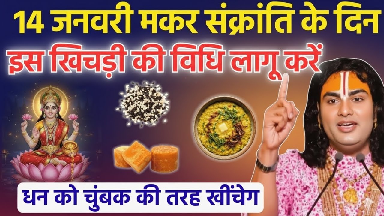 14 जनवरी मकर संक्रांति ष‌ट्तिला एकादशी भी हैं😱 तो खिचड़ी कैसे बनाएं और दान करें ! Aniruddhacharya Ji