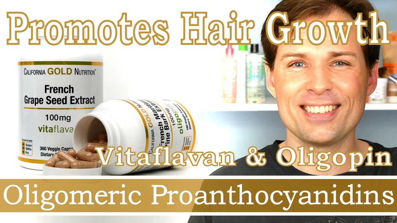 GROW HAIR W. OLIGOMERIC PROANTHOCYANIDINS, OPCS, SCIENCE BASED | VITAFLAVAN | OLIGOPIN | PYCNOGENOL