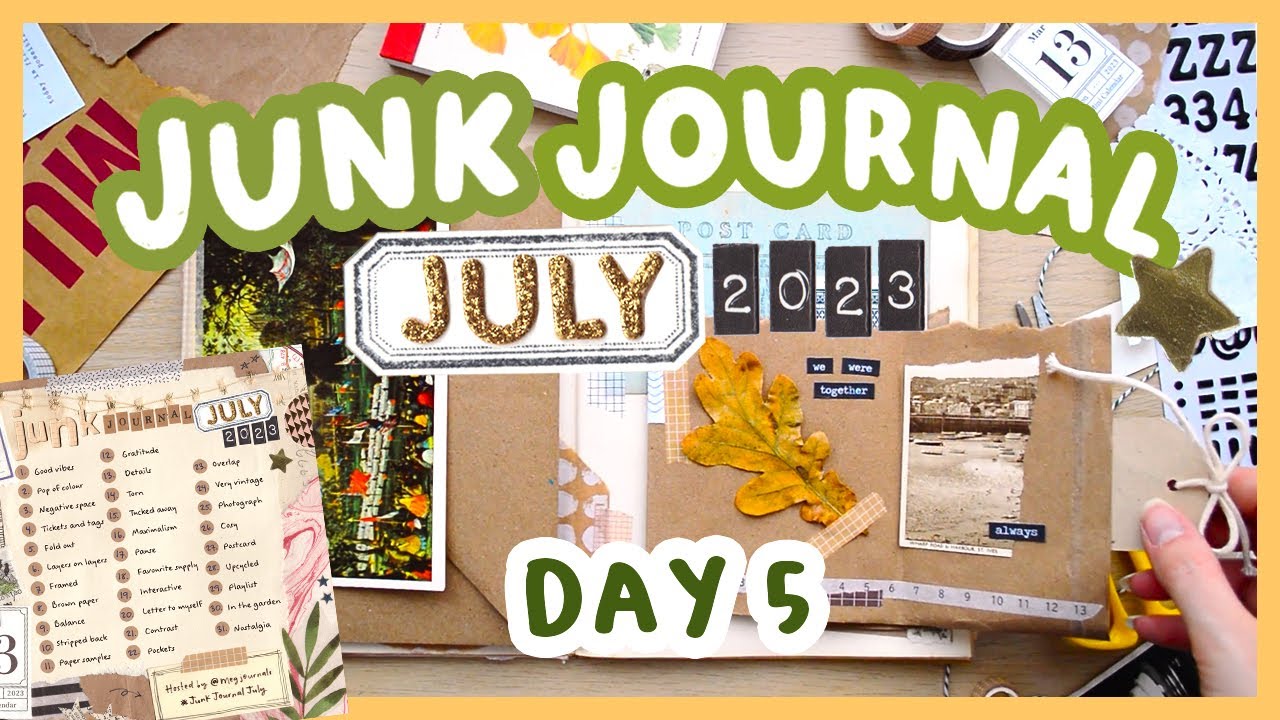 Journal with me for #junkjournaljuly!  Day 5: Fold out ✂️