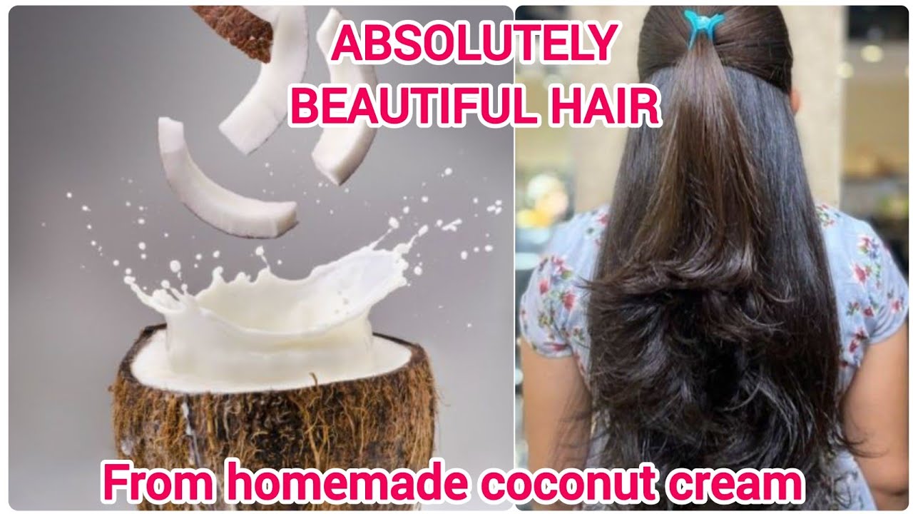 COCONUT CREAM HAIR CONDITIONER MASK FOR SHINY & THICK HAIR