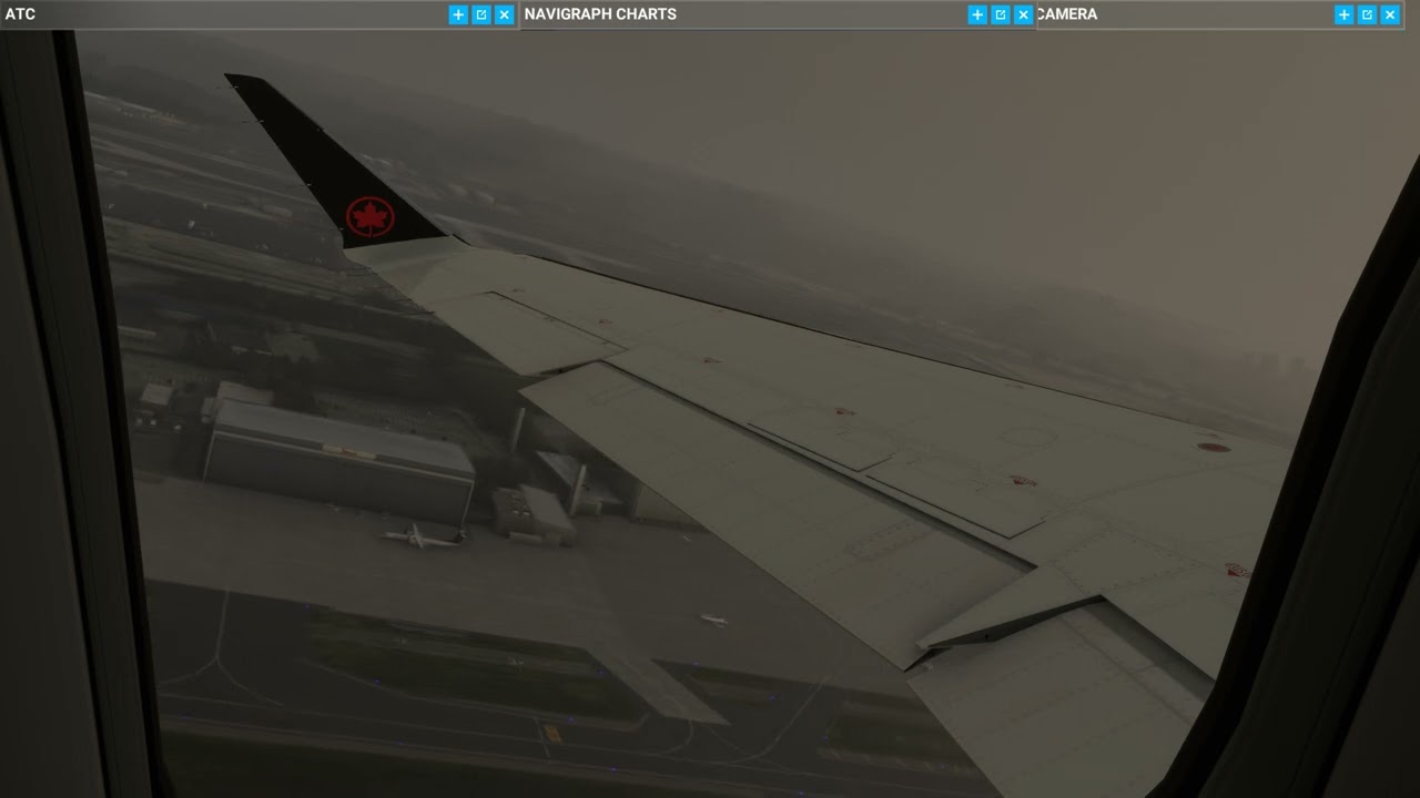 MSFS Air Canada Jazz CRJ 900 Takeoff in rainy FSIMSTUDIOS Vancouver